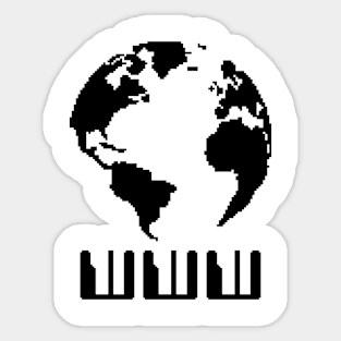 WWW design (pixel art) Sticker